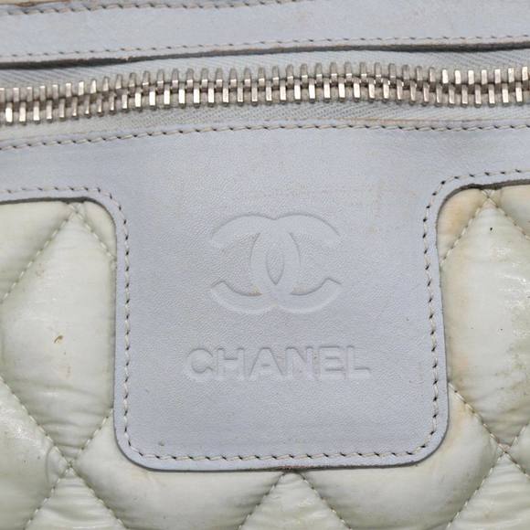 CHANEL Small Messenger Cococoon Shoulder Bag Nylon Gray Silver CC Auth bs17253 - Picture 14 of 16